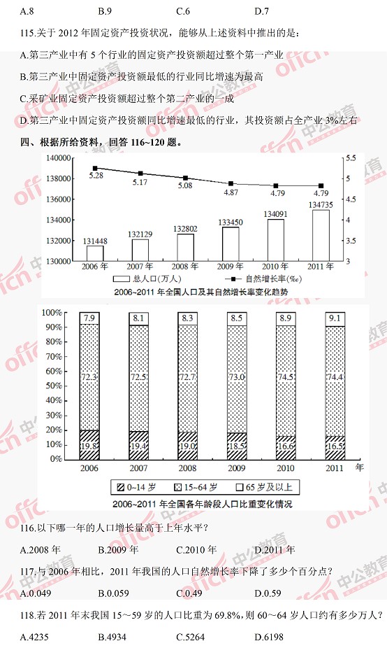 河南公務員考試行測 